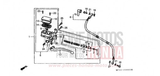 CLUTCH MASTER CYLINDER ST1100AP de 1993